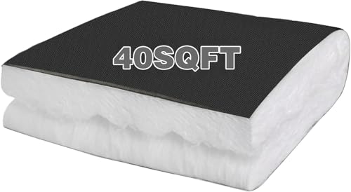 40 SQFT Automotive Camper Van Insulation, Water-Resistant Thermal & Sound Barrier, RV Camper Insulation 30' x 197' (2.4ft x 16.4ft) for Van Conversions, RVs, Trucks
