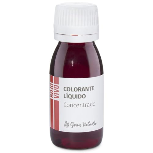 Colorante Concentrado Líquido Rojo Vivo para Cosmética Profesional | Pigmento Orgánico Hidrosoluble en Envase Práctico | Ideal para Cremas, Geles y Más | 75 ml