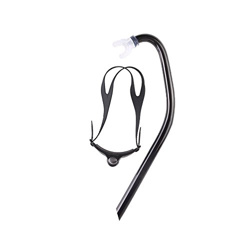 MORESAVE Apnea Buceo Buceo Snorkel Delantero Tipo de Columpio Entrenamiento en natación Snorkel Tubo de respiración (Negro) Cover