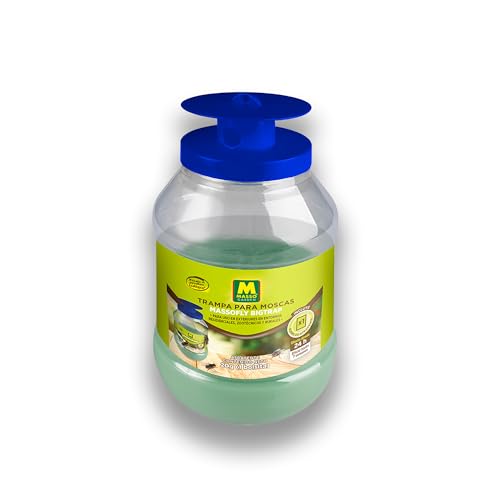 Trampa para Moscas con Atrayente Natural 20g Ecológica MUY EFICAZ | Eficacia hasta 7 Semanas | Ideal para Hogar y Exteriores | 500ml de Agua | Sin Insecticidas | Uso Residencial y Rural | Nexum Market