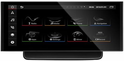 12.3 Inch Wireless CarPlay Screen for Audi A8 S8 D4 2010-2017 with MMI3G System,Supports Android Auto, Screen Mirroring, Split Screen, Music, Navigation,Car Stereo Upgrade (128GB)
