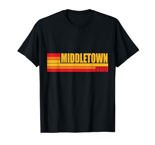 Zona Red Retro Vintage Middletown City Town Ohio OH Maglietta