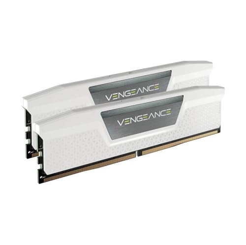 Image of CORSAIR Vengeance DDR5 RAM 32GB (2x16GB) 5200MHz CL40 Intel XMP iCUE Compatible Computer Memory - White (CMK32GX5M2B5200C40W)