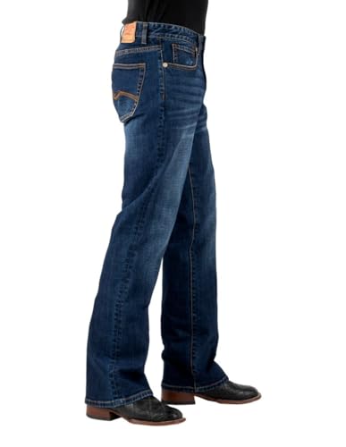 Blue Cotton Blend Mountain Rocker Jeans by Stetson2