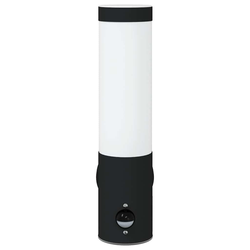 Zewnętrzna lampa ścienna 2 szt. czarna stal nierdzewna 12x8,5x29 cm IP44