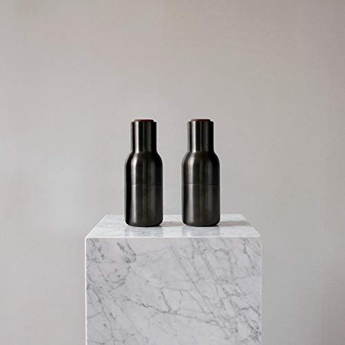 Salt And Pepper Grinder Set Of 2, Pepper Mill & Salt Mill, Carbon And Ash With Steel Top Grinders #TOP2