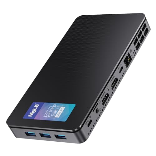 Image of MeLE Mini PC Overclock 4C with Windows 11 Pro,Micro Desktop Computer N300 32GB RAM DDR4 512GB SSD, 4K Triple Display, USB-C, USB3.2 /WiFi /BT /Ethernet on Business Home Office Linux Portable PC with Fan