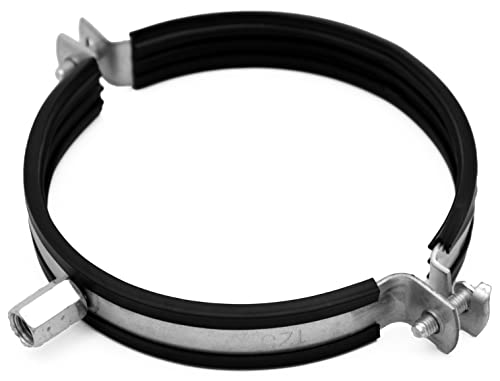 H&C VENT Abrazaderas Metalicas Para Tubos de Conducto Ø 160 mm con Junta de Goma Inserto │ Sargentos de Apriete │ Soporte Redondo para Escape de Conductos │ Para Tubo PVC, Metal, Plástico, Aluminio
