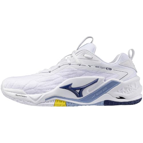 MIZUNO - Mizuno ハンドボールシューズ ホワイト×ブラック×イエロー MIZUNO ウエーブ ステルス 5 ホワイト×ブラック×イエロー