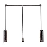 LDIW Kleiderlift kleiderschranklift Breite Regulierbar Garderobenlift Schwenkbare Kleiderstange Teleskopschrankrohr Sanfte Rückkehr Platzsparend,Schwarz,450 to 600mm
