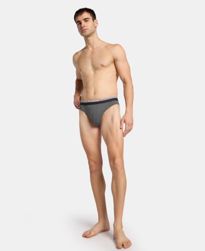 Image of Jockey US49 Men Super Combed Cotton Solid Brief with Ultrasoft Waistband