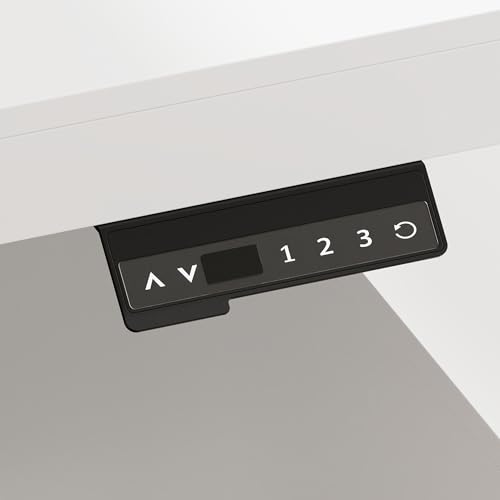 Image of FUFU&GAGA 70.9 inch Large Standing Desk with Drawer, Electric Height Adjustable Desk with File Cabinet, Executive Computer Table, Sit Stand Desks, for Home Office, White, 70.9 inchW x 31.6 inchD x 29.5 inch-44 inchH