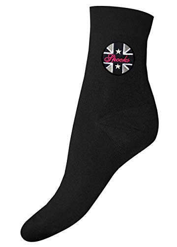 SPOOKS Reitsocken für Damen Mädchen Kinder Reitstrümpfe Unisex Reit-Kniestrümpfe - Sox Short Schwarz Onesize 37-41