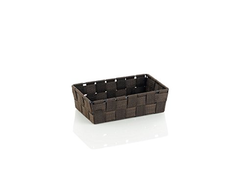 Kela 23013 Korb Alvaro aus Kunststoff in braun, Plastik, 23 x 15 x 6 cm