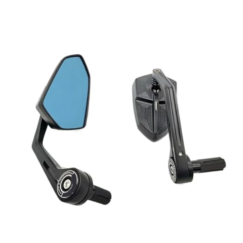 Espejos de moto plegables para extremo de manillar con vision trasera ampliada de aluminio
