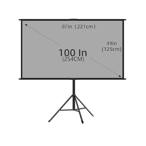 Pantalla de proyección con soporte gris anti-luz 100 pulgadas
