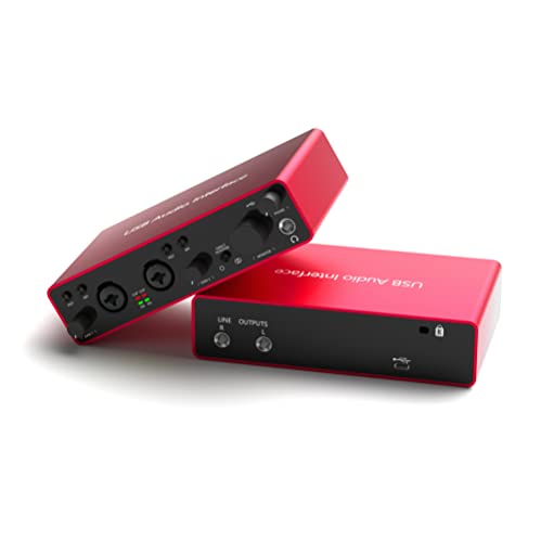 2i2 Audio Interface, USB Audio Interface for Recording, Podcasting, and Streaming with Audio Software, High-Fidelity, Studio Quality Recording