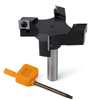 ZahyoX CNC Spoilboard Surfacing Router Bit with 4 Replaceable Carbide Inserts, 3