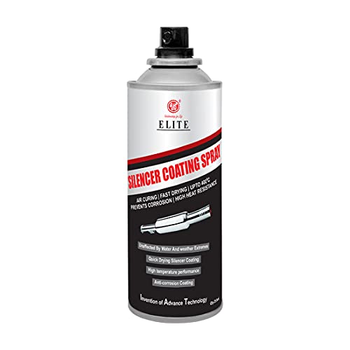 UE Elite Silencer Coating Spray Heat Resistant Silver Color Gloss 600°C – 250 ml For High Heat Surface Like silencer, boiler,chimneys etc. Car Care/Car Accessories/Automotive Products