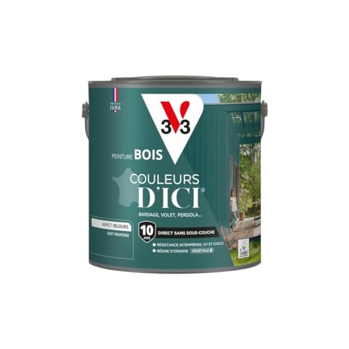 V33 Peinture Bois Couleurs d'ICI - Vert profond - 2L