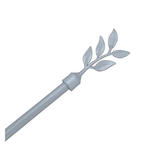 Maison & Marques Tringle à Rideaux en métal Télescopique Extensible 160 à 300 cm avec Embouts déco… (Feuilles Argent)