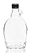 North Mountain Supply 12 Ounce Glass Maple Syrup Bottles with Loop Handle & Black Plastic Tamper Evident Lids - Case of 12