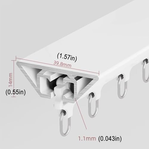 Tringle à rideau de plafond coulissante robuste facile à poser - 6