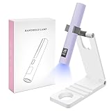 CGBE ネイルライト ペン型: 3W ジェルネイルライト スタンド付き UV LEDライト レジン用 ミニ硬化ライト 2階段タイマー 全ジェル対応 持ち運び便利 (パープル)