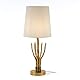 LAMPARA SOBREMESA SIN PANTALLA 18X18X48 METAL DORADO
