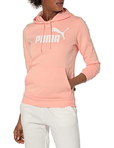 Image of PUMA Women's Essentials Logo Hoodie, Peach Parfait, XX-Large