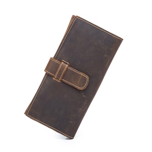 men's wallet Handmade vintage genuine leather wallet Crazy horse leather men's long wallet personalized multi-card holder bag3