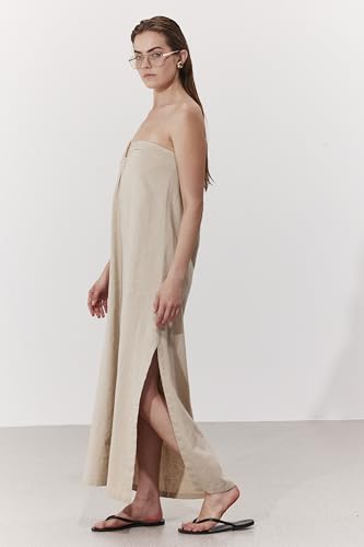 Gottex Beach Life Terra Bandeau U Wire Midi Dress Cover-Up - Adjustable Removable Straps, Elastic Back Band, Side Slits2