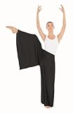 EUROTARD 13696 Adult Palazzo Pants (Black, Small/Medium)