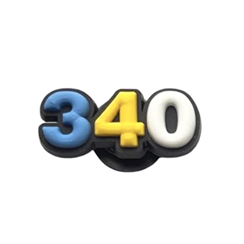 340 - Ciondolo per scarpe con codice area delle Isole Vergini americane, in plastica, senza pietra preziosa, Plastica, Nessuna pietra preziosa