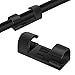 JeoPoom Clips Câble[20 Pcs], Clips Rangement de Câble, Serre Câble, Fixation Auto Collant, Peut être Utilisé pour Gérer de Câbles Fils dans une Maison ou un Bureau(Noir)