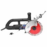 Concrete Wall Cutting Machine – 195mm Diamond Blade, 63mm Max Cutting Depth, 90° Groove, Heavy-Duty Angle Grinder with Water Cooling for Brick, Stone, Marble – Hydroelectric Groove Cutter ,Black