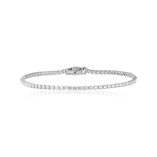 Amazon Essentials IGI Certified Lab Grown Diamond Tennis Bracelet for Women in 14k Gold - Size 7 Inches