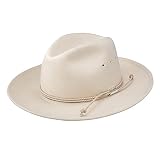 Stetson Crossover Wool Fedora Hat 3 inch Brim (Large, Mink)