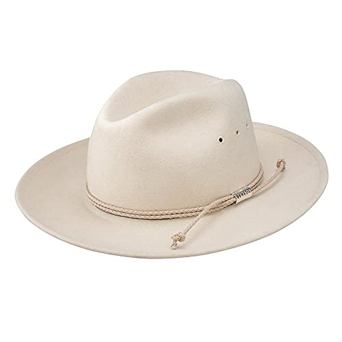 Stetson Crossover Wool Fedora Hat 3 Inch Brim (Large, Mink) #TOP15