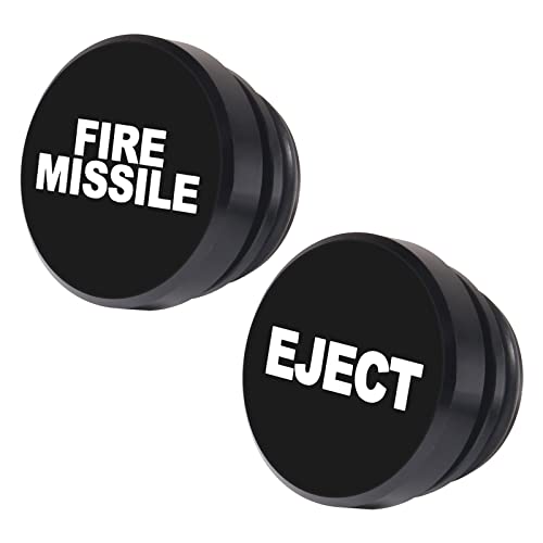 Image of Aokin Cigarette Lighter Cover, Aluminum Dustproof Car Cigarette Lighter Plug Parts Auto Accessories Fits Most Vehicle, Autos, Trucks, Boats Standard 12 Volt Power Source, Fire Missile /Eject Black