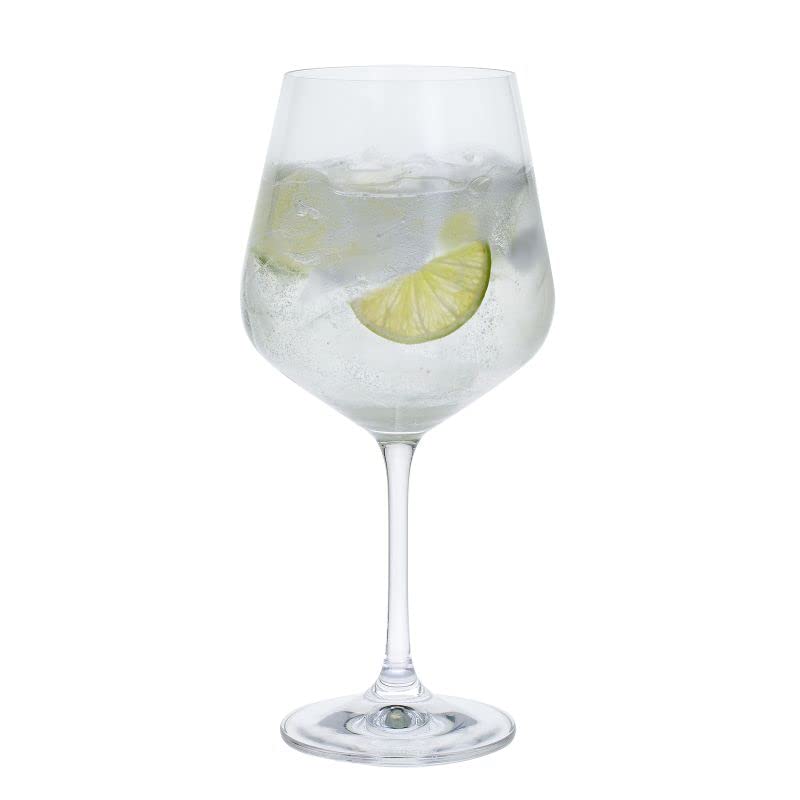 Dartington Premium Crystal Gin Copa Glasses Set of 4, 570ml, Crystal Stem Red & White Goblets, Gin and Tonic Goblets, Cocktail Mocktail Glasses | Handcrafted in England 1