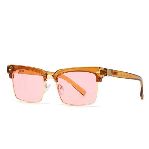 Lunettes de soleil UV400 pour femme et homme avec monture transparente dégradée