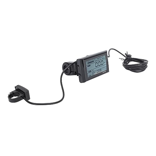 Écran LCD pour vélo électrique en ABS noir - Compteur multifonction étanche - 2