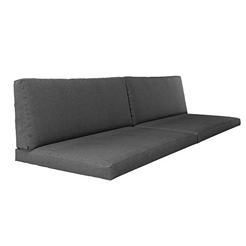 Vicco Palettenkissen Set, Outdoor Kissen, Anthrazit, 4 Teile