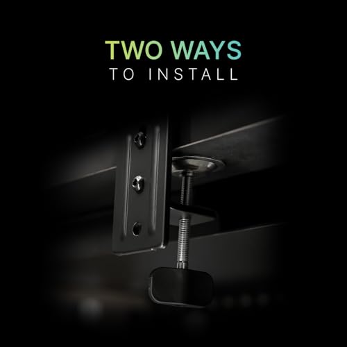 Image of MSI MAG MT101DG - Gas Spring Dual Monitor Stand Arm, Supports 17-32 inch and 22 lbs, VESA Compatible, Adjustable Gas Spring Mount, Clamp & Grommet, Quick Release Plate - Black