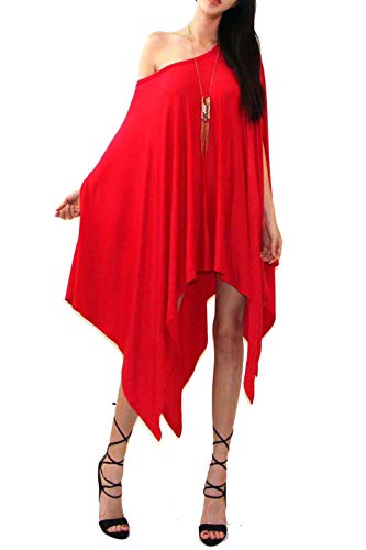 Image of Vivicastle Women's USA Loose Bat Wing Dolman Poncho Tunic Dress Top