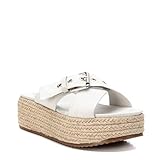 sandalia mujer xti basics sin cierre 33796 Suela antideslizante XTI 43961, Sandalias Planas Mujer, Hielo, 40 EU