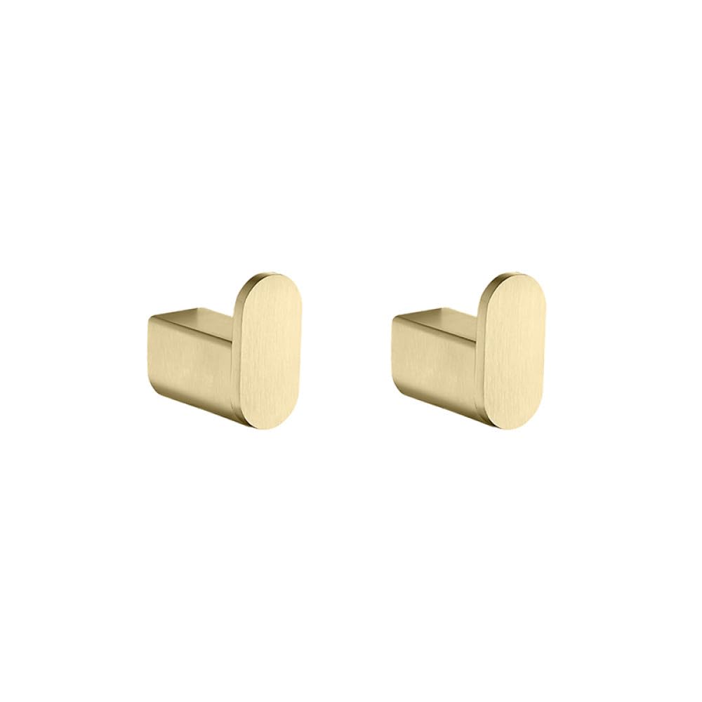 Porte-serviettes brossé doré et porte-savon mural anti-corrosion pour douche et bain