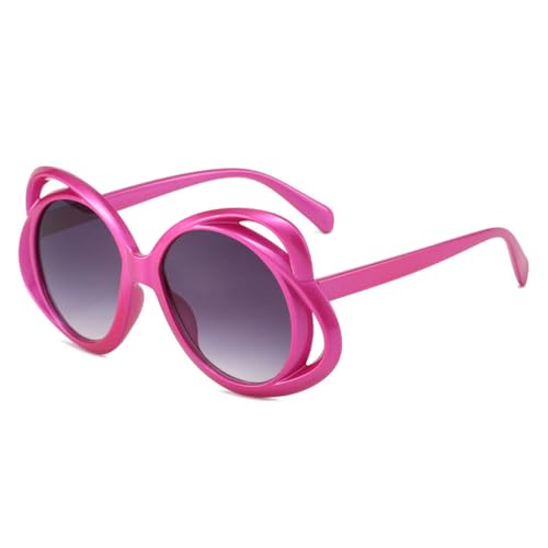 Lunettes de soleil ovales pour femmes et hommes style punk creux nuances dégradées UV400