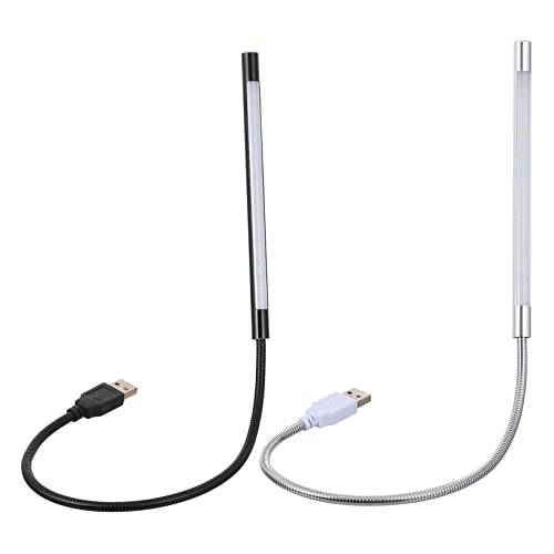 DIYEAH 2 Piezas LED USB Táctil Regulable de Lectura Flexible Dormitorio y Camping